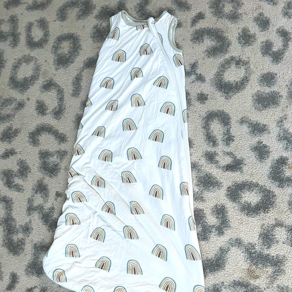 Kyte Baby sleep bag in rainbow print, 1.0 tog. Size 18-36 months.